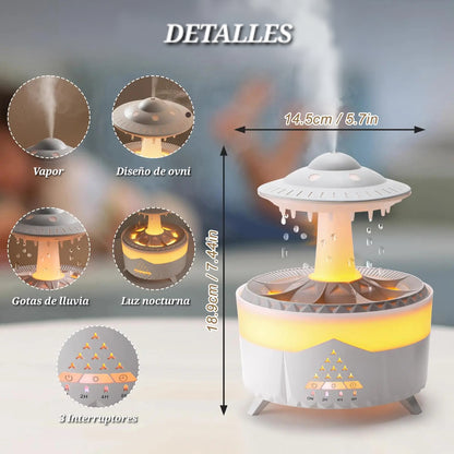 Humidificador aromaterapia lluvia