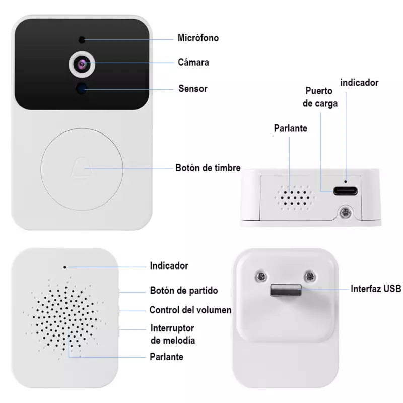 TIMBRE INTELIGENTE CON CÁMARA WIFI